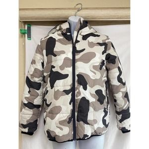 Kids Camo Ski Puffer Jacket, Size 10/12